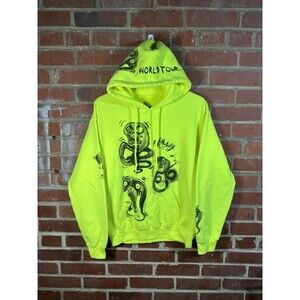 Billie Eilish 2019 World Tour Sweatshirt Rare Neon Graffiti Hoodie Adult Small